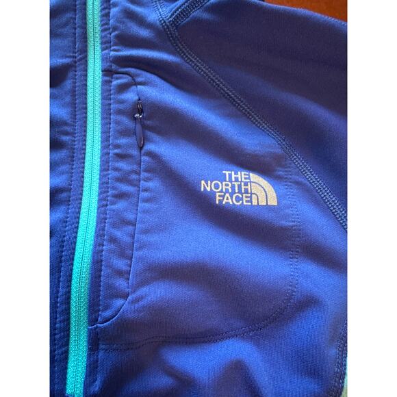 The North Face XS VaporWick Quarter Zip Running Shirt Blue Long Sleeve - Picture 6 of 9